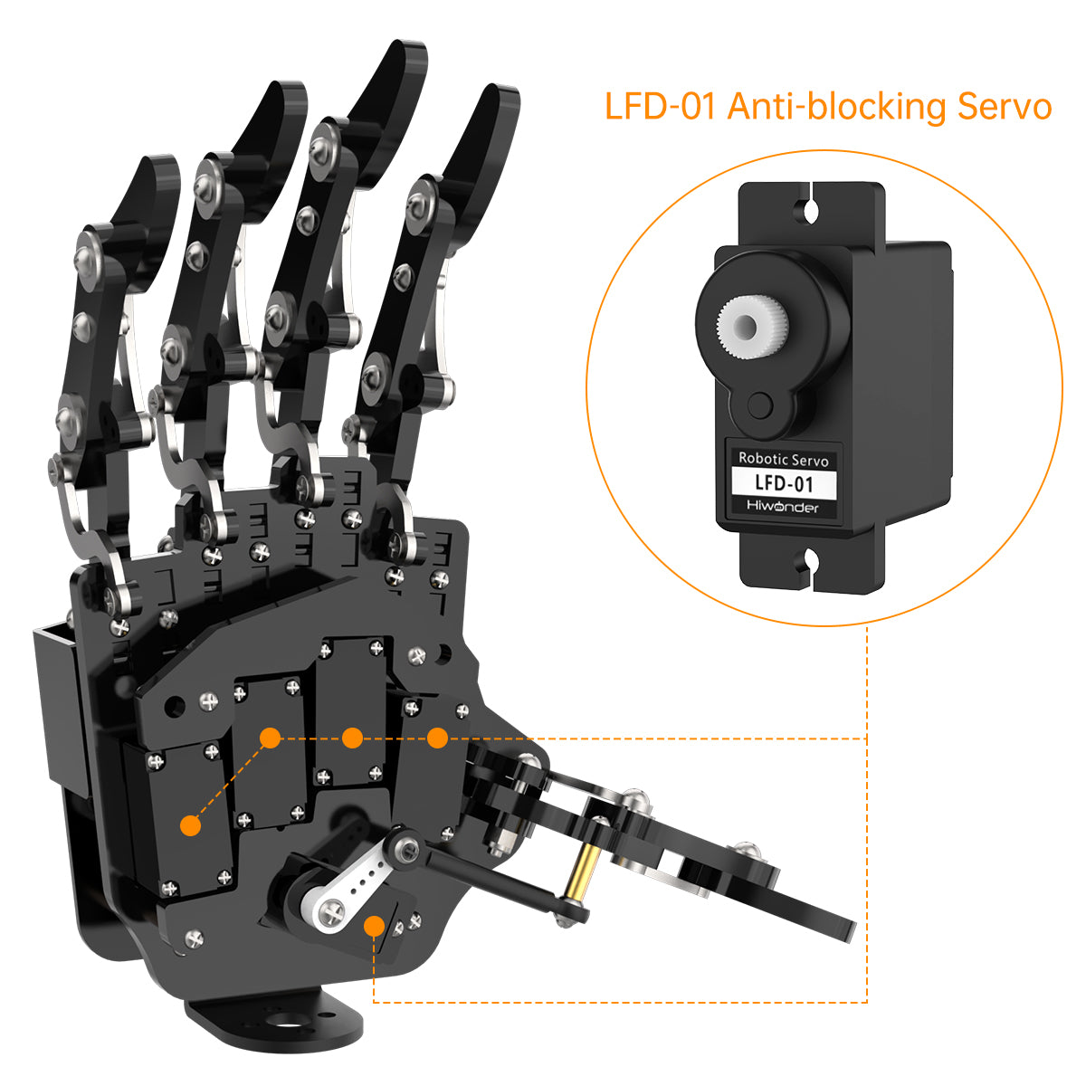 uHand: Hiwonder Robotic Hand Fingers Move Individually for Robot DIY